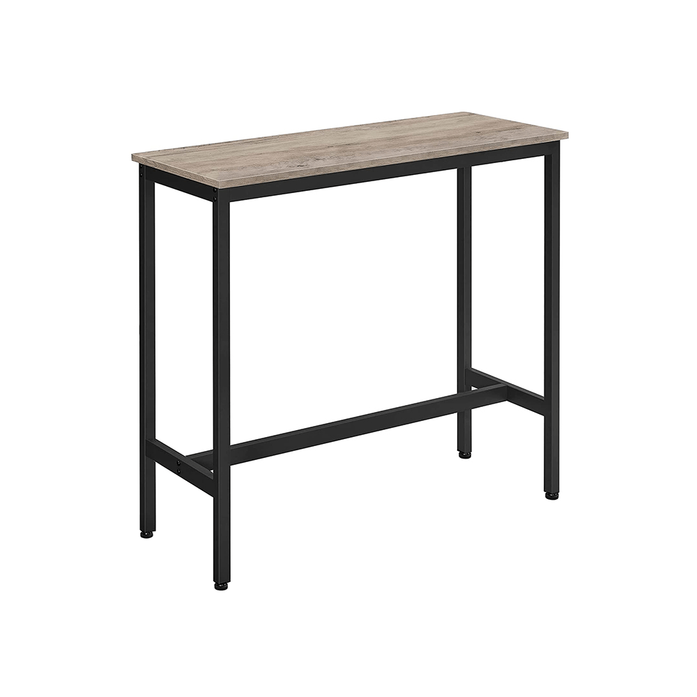 Industrinio stiliaus baro stalas | 40 x 100 cm | "Rustic" pilka