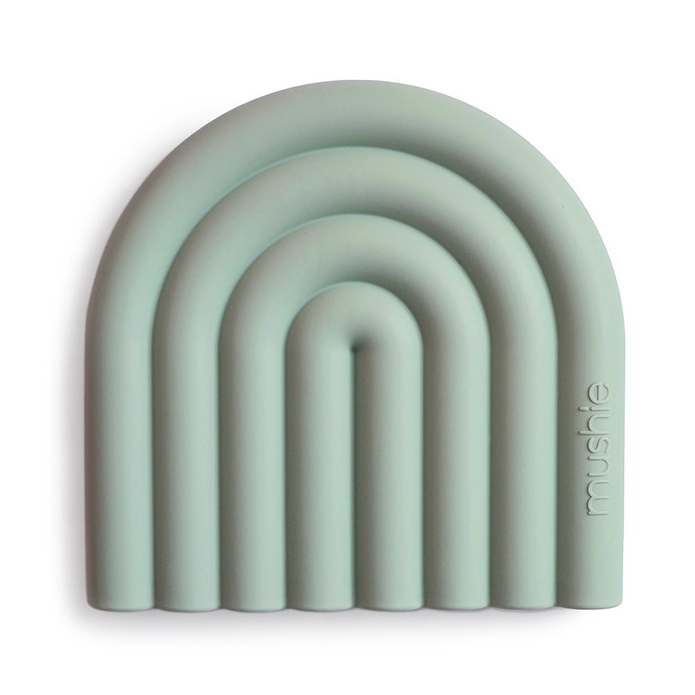 Silikoninis kramtukas Mushie Rainbow Cambridge Blue