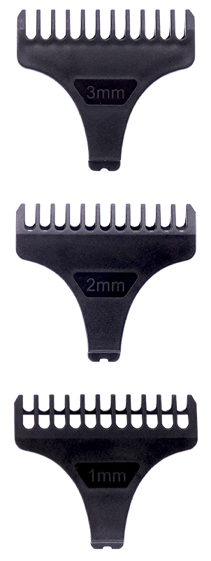 Papildomų šukų rinkinys plaukų kantavimo mašinėlei - trimeriui OSOM Professional Hair Trimmer Blade OSOMHC700COMBS, 3 vnt. 1 mm, 2 mm, 3 mm