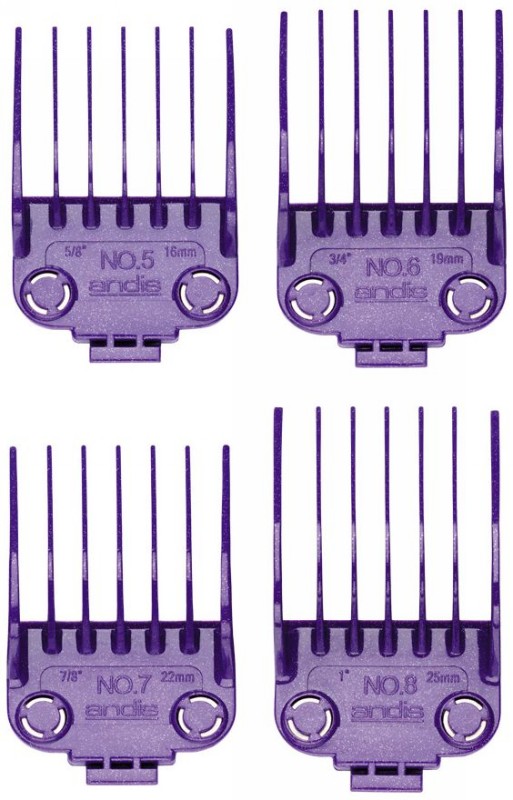 Magnetinių šukų rinkinys Andis Dual Magnet Large Comb Set AN-01415, skirta plaukų kirpimo mašinėlėms ML, MLC, MBA, MBX, MC2, MA1, RACA, PM1, PM2, PM3 ir PM4 4 vnt.