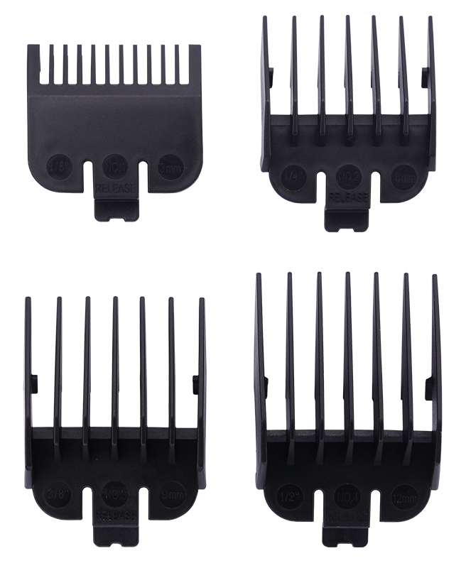 Papildomų šukų rinkinys kirpimo mašinėlei OSOM Professional Hair Clipper Comb HC187 OSOMPHC187COMBS, 4 vnt. 3 mm, 6 mm, 9 mm, 12 mm