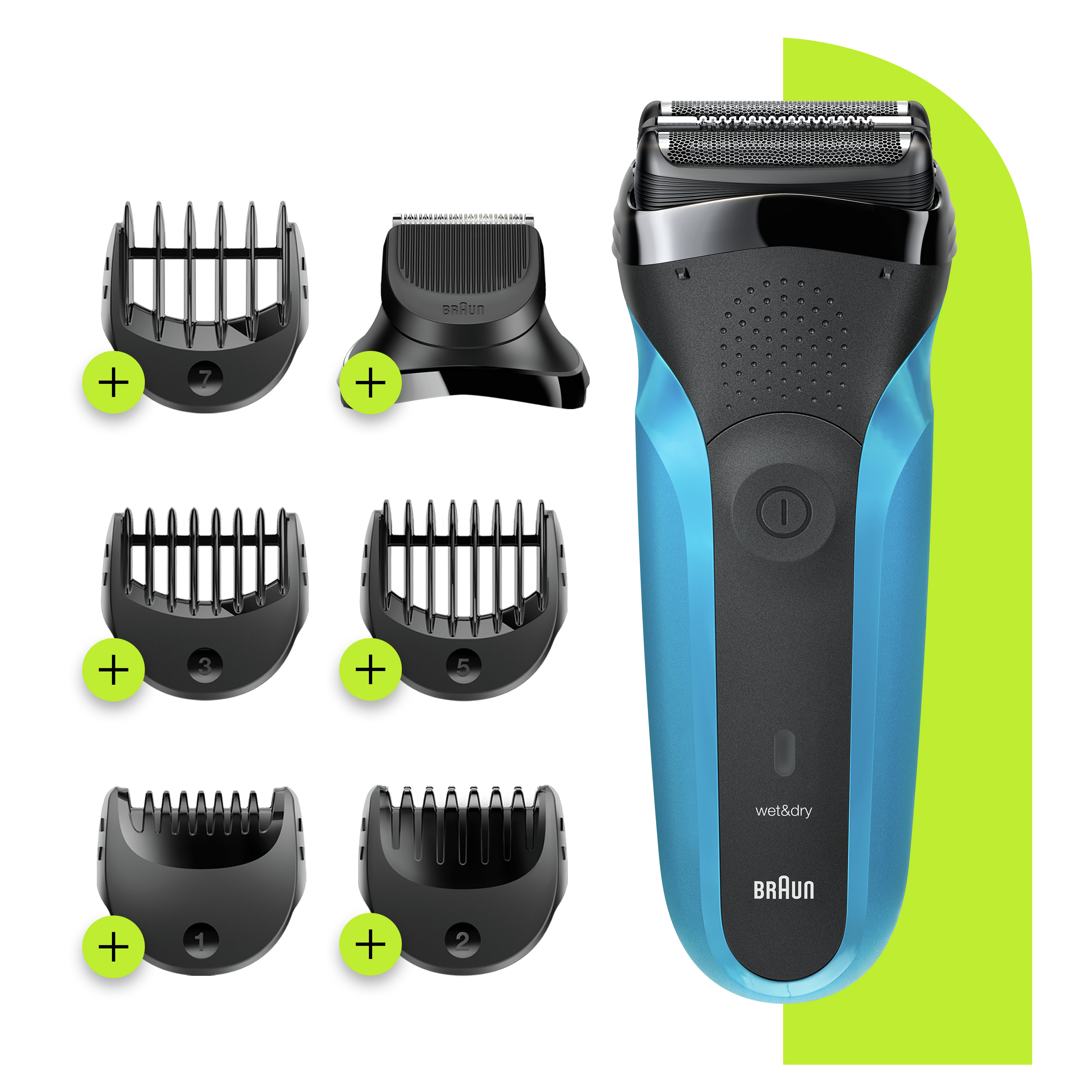 Barzdaskutė BRAUN 310BT Black/blue