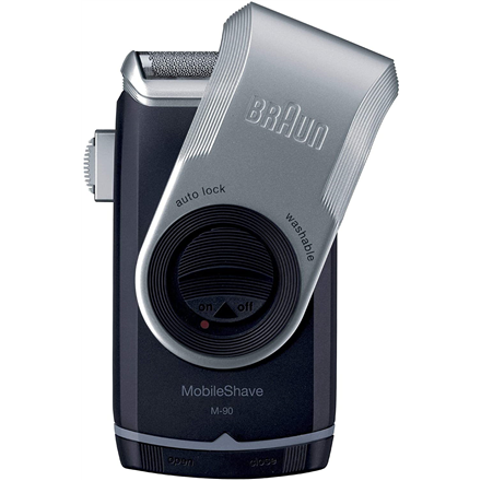 Barzdaskutė Braun Mobile Shaver M-90 Operating time (max) 60 min, Wet & Dry, Stainless Steel