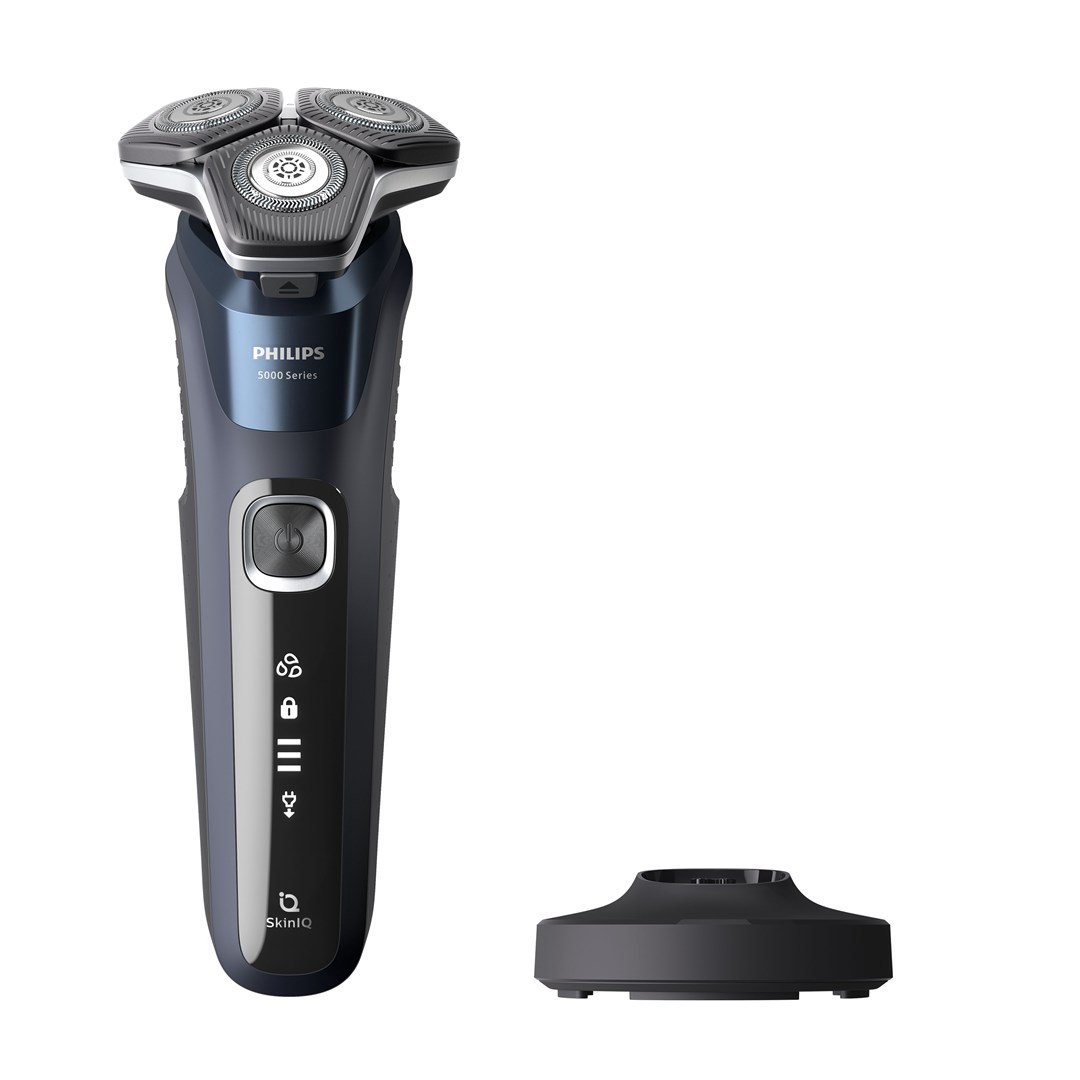 Philips SHAVER Series 5000 S5885/25 skustuvas vyrams Rotorinis skustuvas Apkarpymo mašinėlė Mėlyna