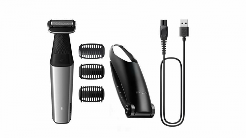 Plaukų kirpimo mašinėlė Philips BG5021/15, belaidė, šlapias ir sausas naudojimas, 3 ilgio nustatymai, sidabrinė/juoda