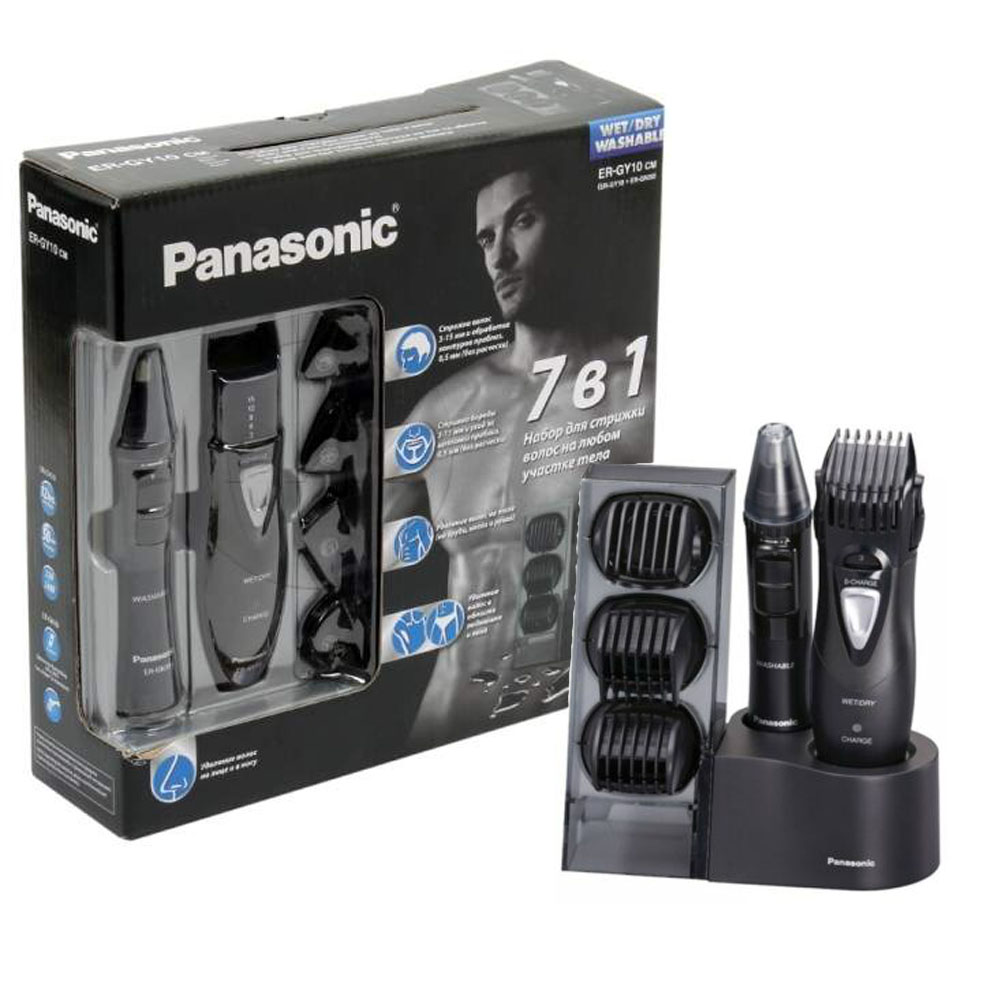 Plaukų kirpimo mašinėlė Panasonic ER-GY10CM504, belaidis, šlapias ir sausas, 5 ilgio žingsniai, juodas