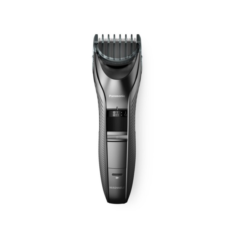 Plaukų kirpimo mašinėlė Panasonic ER-GC63-H503, be laido arba su laidu, šlapias ir sausas, ilgis reguliuojamas 39 žingsniais, žingsnio tikslumas 0,5 mm, juoda.