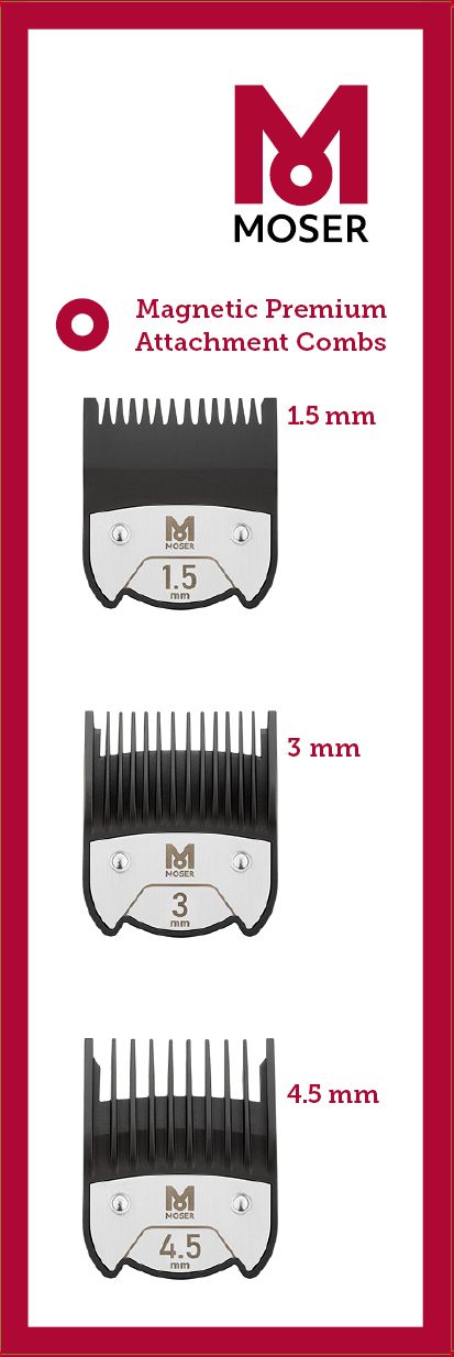 Magnetinių antgalių rinkinys MOSER 1801-7010, 1,5/ 3/ 4,5 mm