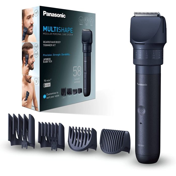 Barzdaskutė Panasonic MultiShape ER-CKN1-PAC1, belaidė, šlapias ir sausas skutimasis, 39 ilgio nustatymai, juoda