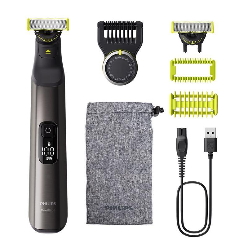 Hibridinis skustuvas Philips OneBlade Pro 360 Face + body, tamsiai pilkas Prekė-QP6552/15