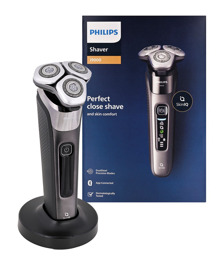 Philips X9002/10 skustuvas vyrams Rotorinis skustuvas Apkarpymo mašinėlė Pilka