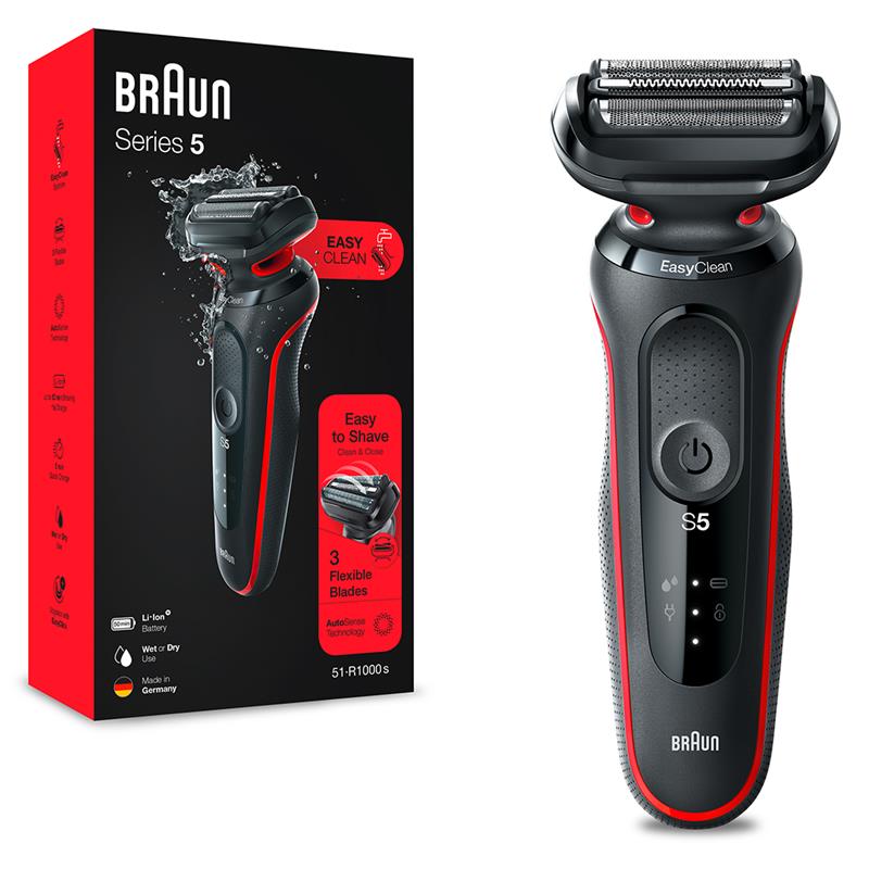 Braun Series 5, Wet & Dry, black/red - Barzdaskutė Prekė - 51-R1000S