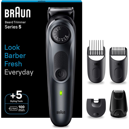 Plaukų kirpimo mašinėlė Braun  Beard Trimmer  BT5420 Series 5  Cordless  Number of length steps