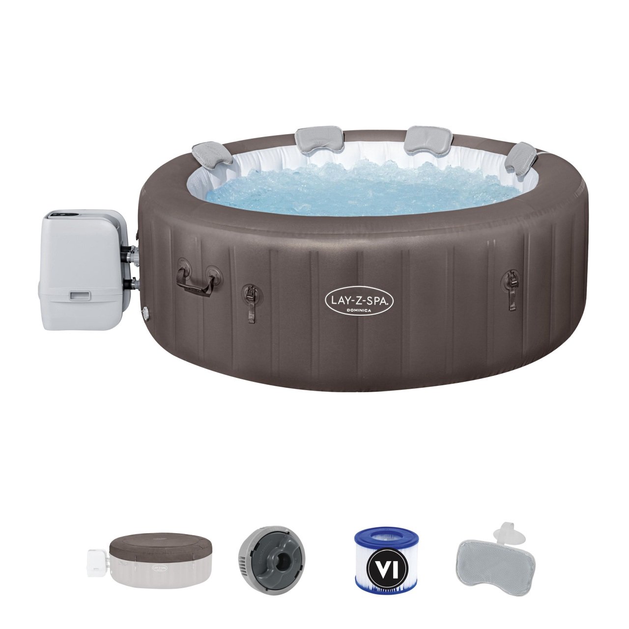 Pripučiamas baseinas Lay-Z-Spa Dominica Smart HydroJet Jacuzzi