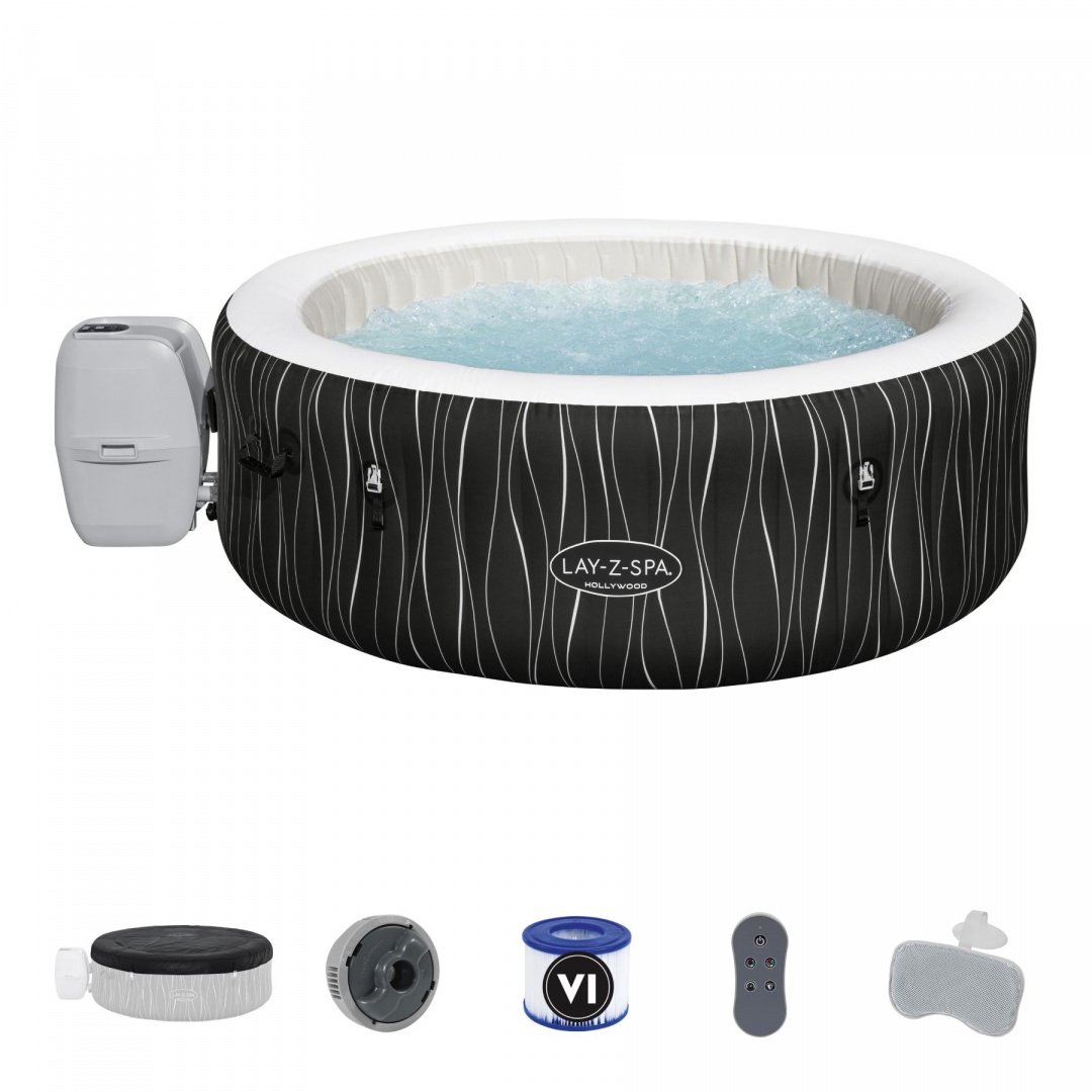 Bestway sūkurinė vonia Lay-Z-Spa HOLLYWOOD su LED ir pagalvėlėmis, 4-6 asmenims