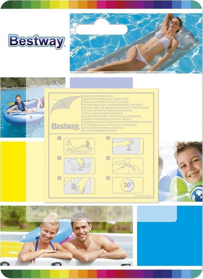 Bestway Self-adhesive patches repair kit 6.5x6.5cm 10 pcs (62068)