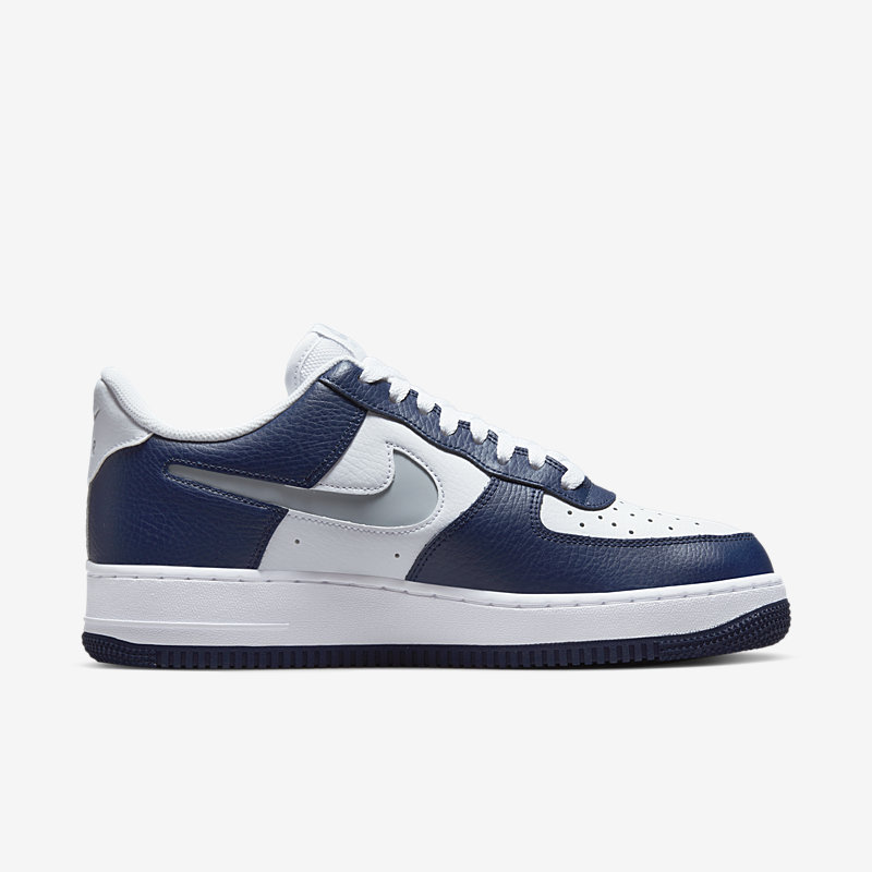 Nike Air Force 1 '07 Low White Navy Grey - Dydis 45 (DV3501-400 Laisvalaikio batai)