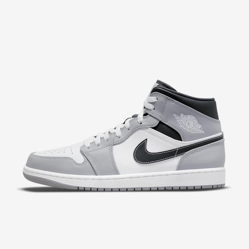 Air Jordan 1 Mid Light Smoke Grey - Dydis 47 (554724-078 Laisvalaikio batai)