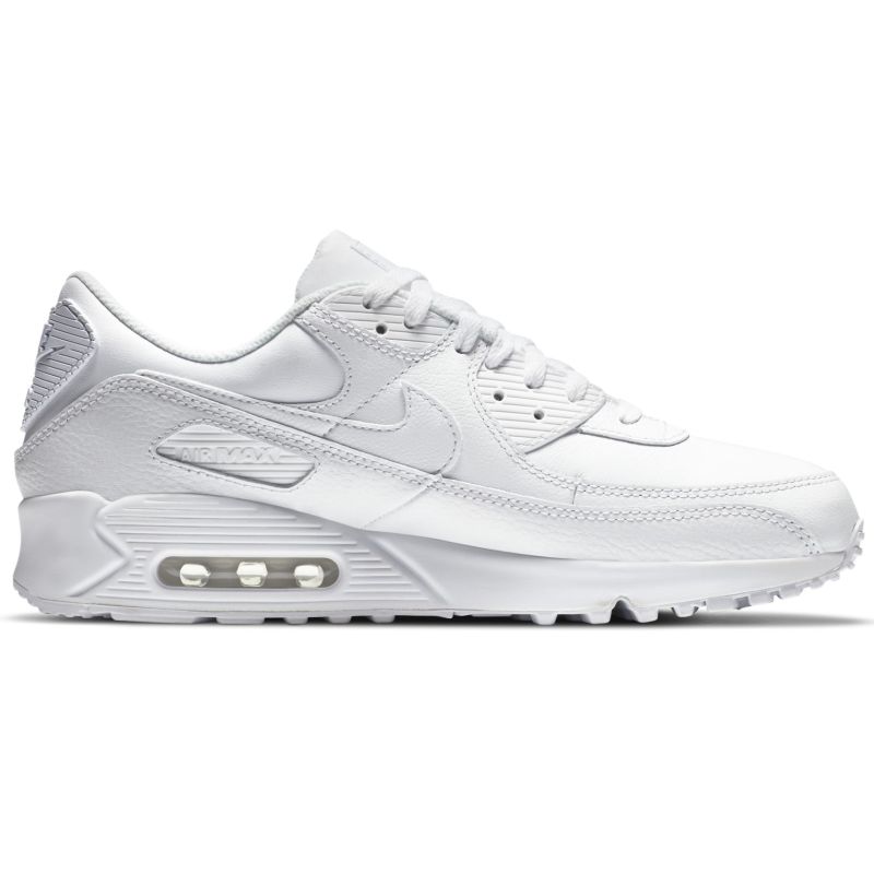 Nike Air Max 90 Leather Triple White - Dydis 44.5 (CZ5594-100 Nike Air Max batai)