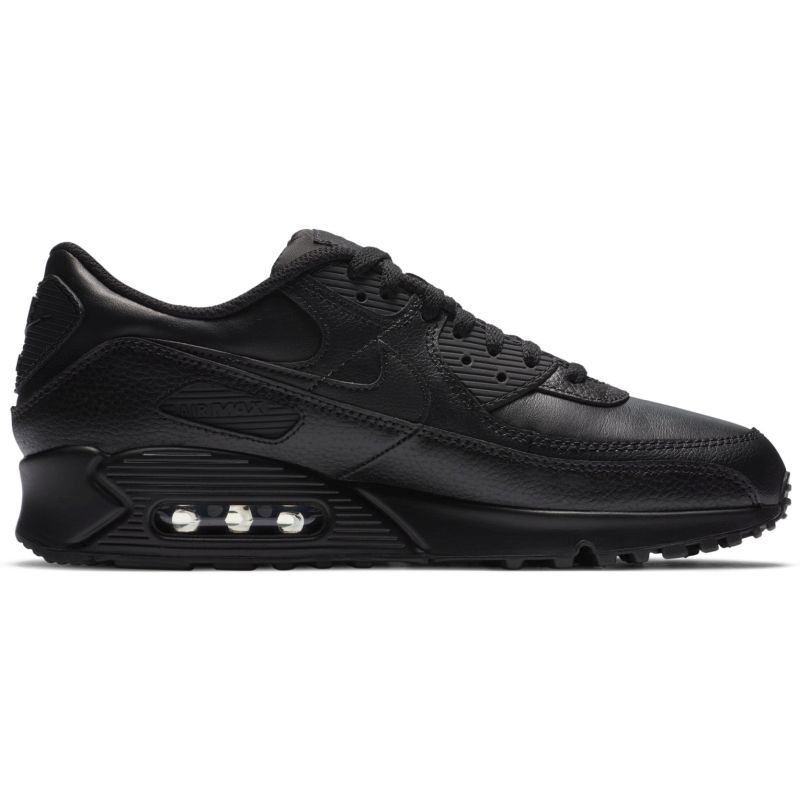Nike Air Max 90 Leather Triple Black - Dydis 45.5 (CZ5594-001 Nike Air Max batai)