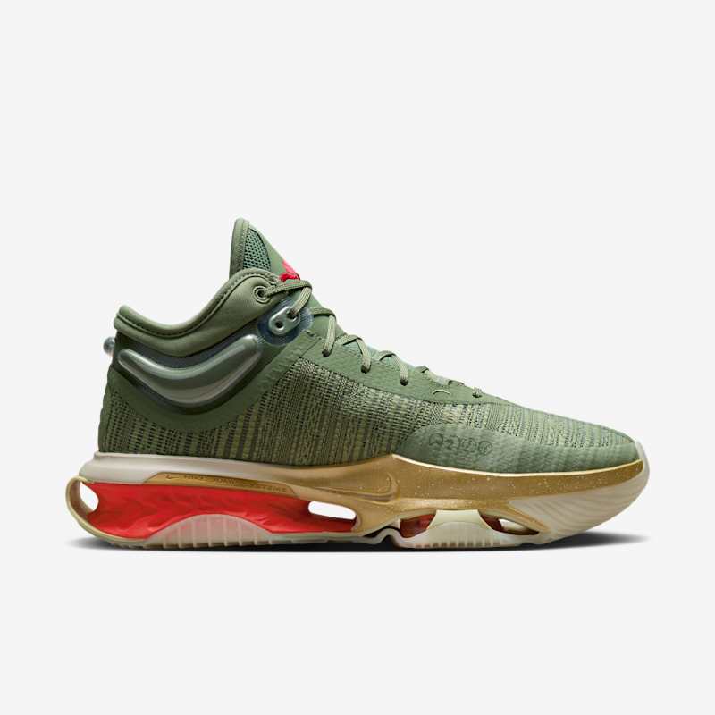 Nike Air Zoom G.T. Jump 2 Oil Green/Metallic Gold/Light Wild Mango/Sea Glass - Dydis 40 (DJ9431-302 Krepšinio bateliai)
