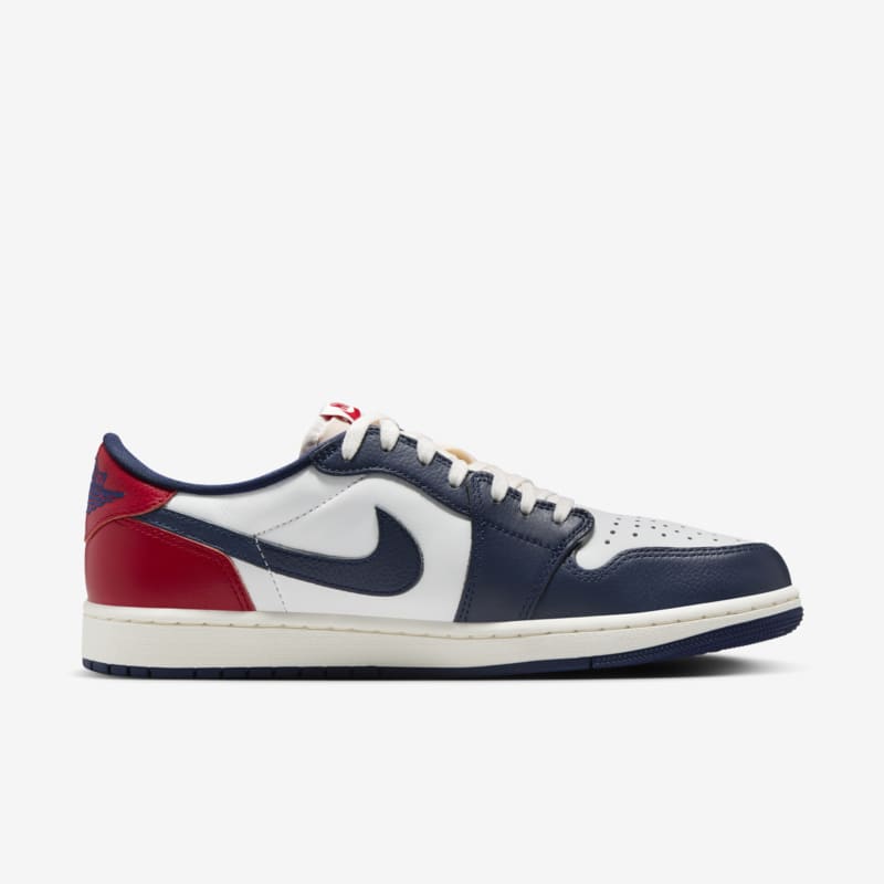 Air Jordan 1 Retro Low Summit White/Gym Red-Midnight Navy - Dydis 45.5 (HQ2993-100 Laisvalaikio batai)