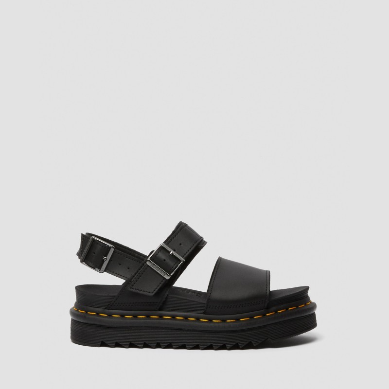 Dr. Martens Wmns Voss Black Hydro Leather Sandals - Dydis 36 (24233001 Basutės)