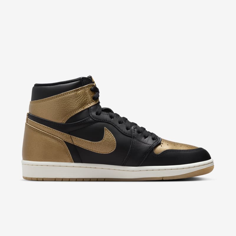 Air Jordan 1 Retro High OG Black/Metallic Gold-Sail - Dydis 46 (DZ5485-071 Laisvalaikio batai)