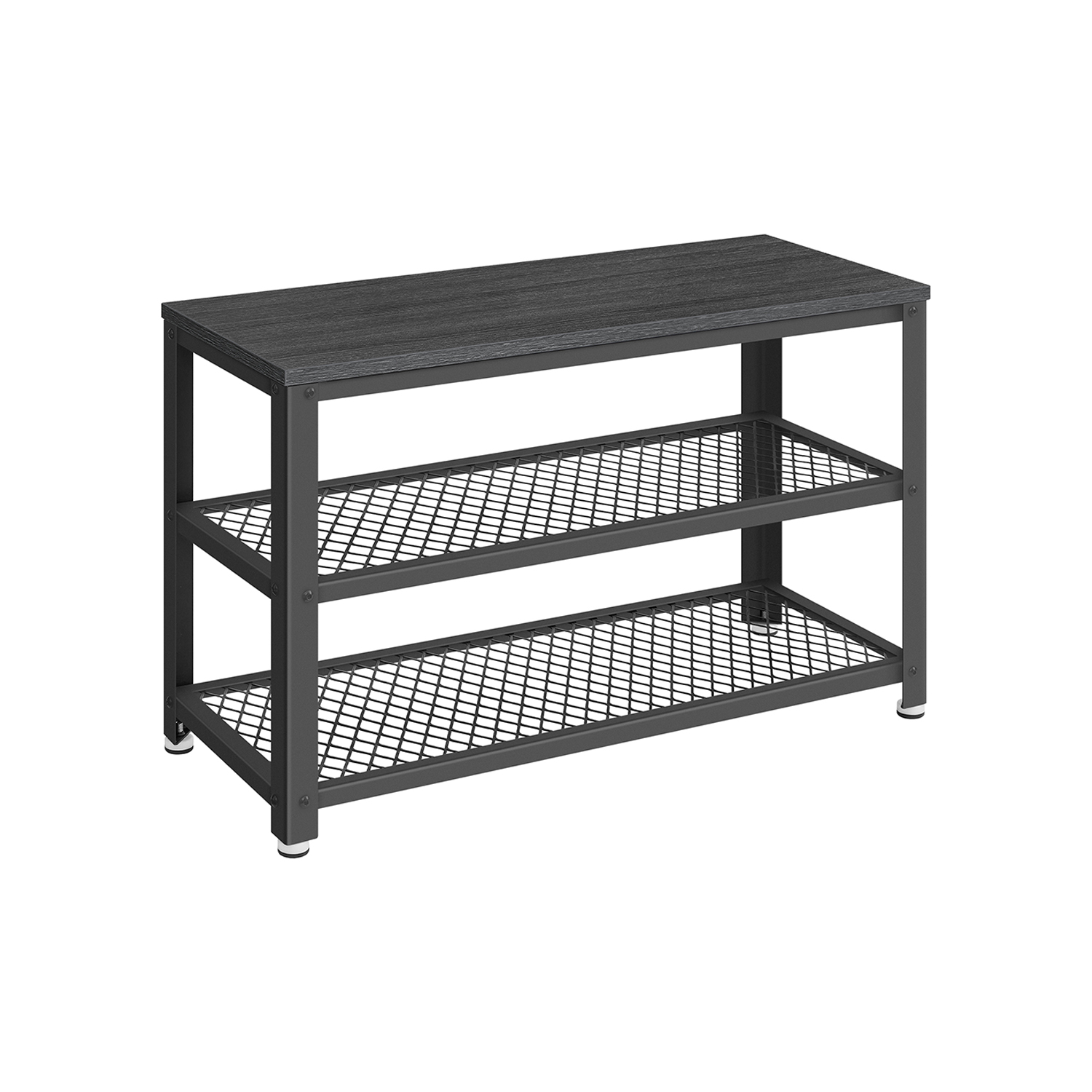 Suoliukas batams | 2 metalinės lentynos | 30 x 73 x 45 cm | Juoda