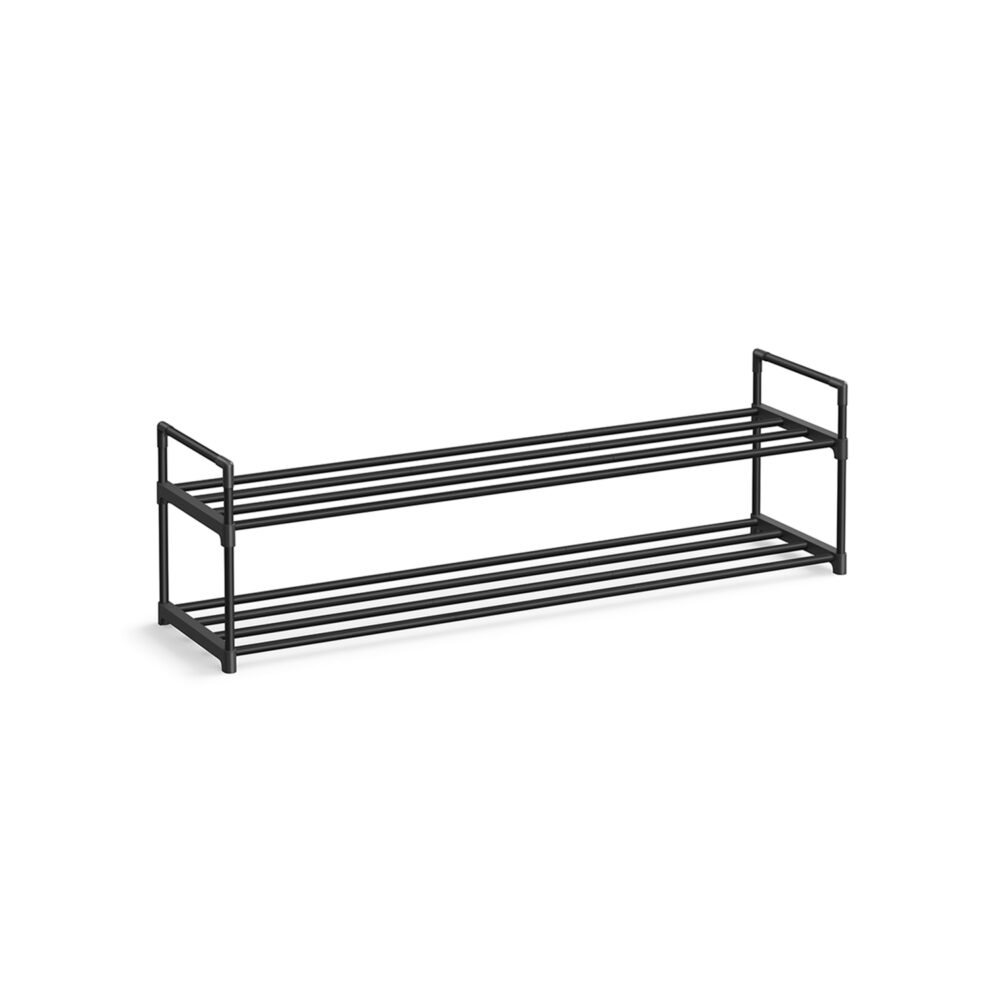 2 lygių metalinė batų lentyna 30 x 116 x 34 cm, sukraunama viena ant kitos