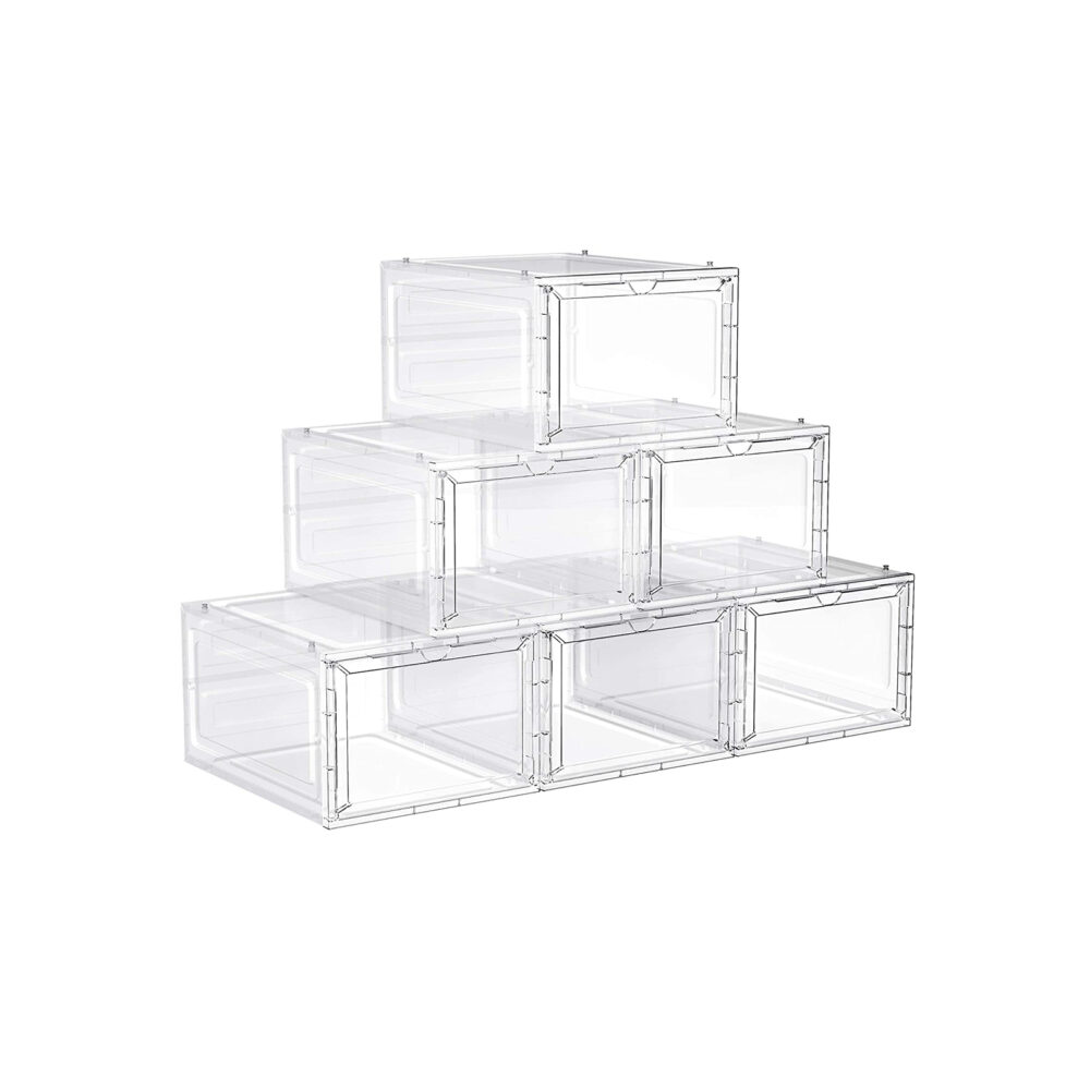 Batų dėžės baltos spalvos | 6 poros batų