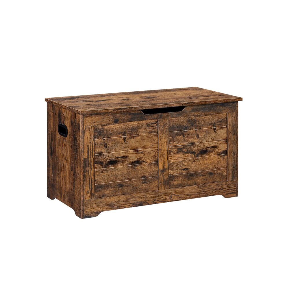 Suoliukas su daiktadėže | Sentintas "rustic" stilius | Ruda