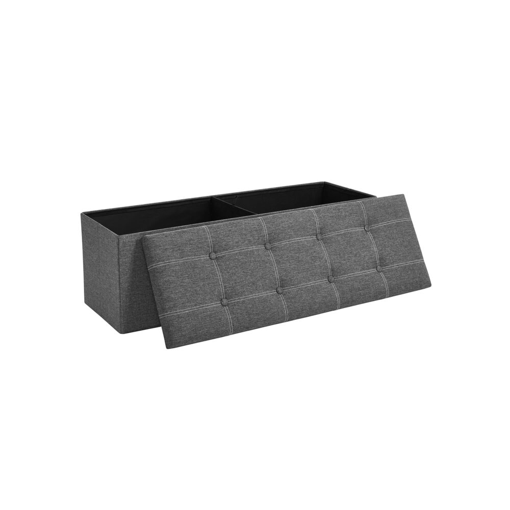 Tvirtas lengvas Minkštasuolis | 300 kg | 110 x 38 x 38 cm | Pilka