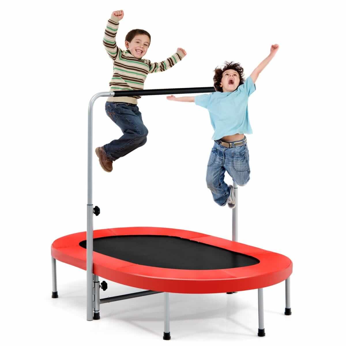 Dvigubas Batutas Su Turėklu 154 x 89 x 92-132 cm, Gimnastikos Ir Fitneso Pratimams, 1271