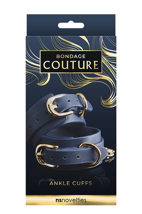 Bondage couture ankle cuff blue