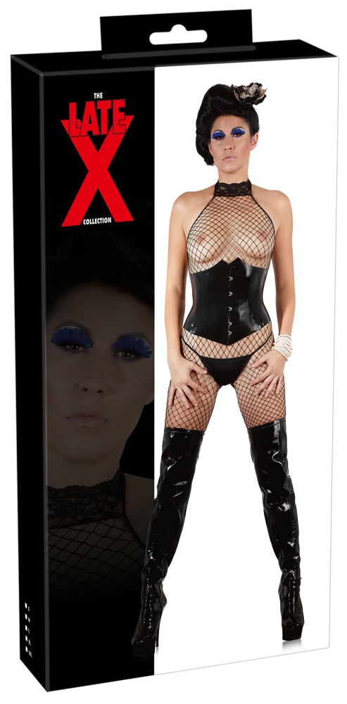 Latex waist cincher black s