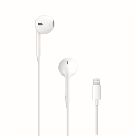 Ausinės APPLE EarPods su lightning jungtimi, baltos