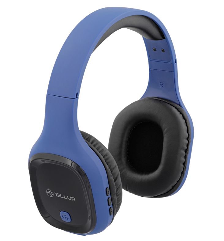 Ausinės Tellur Bluetooth Pulse blue