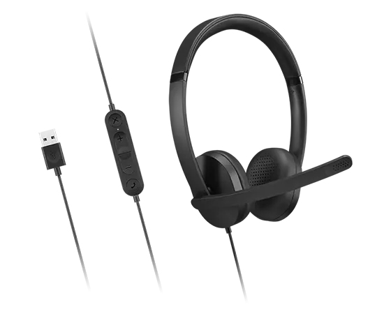 Lenovo Headset | USB-A Stereo Gen 2 | Built-in microphone | Wired | Black