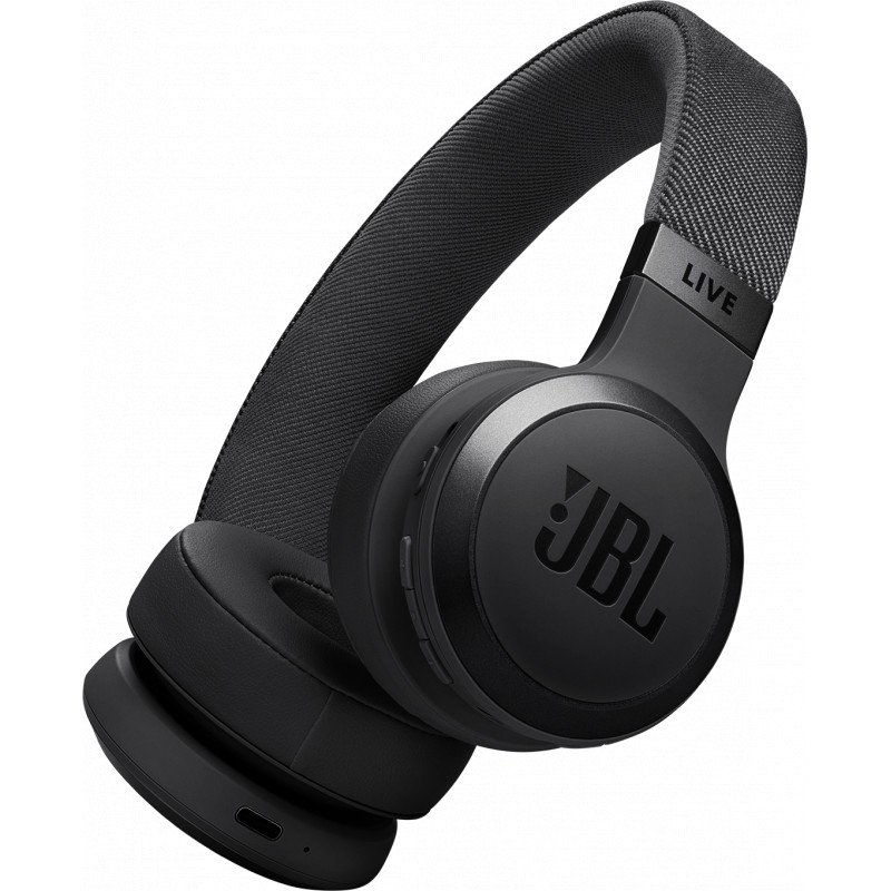 Ausinės JBL Live 670NC, ant ausų, belaidės, ANC, juodos