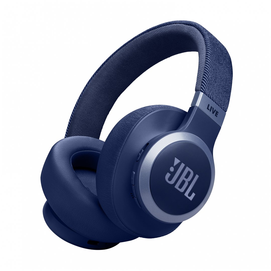 Ausinės JBL Live 770NC, ant ausų, belaidės, ANC, mėlynos