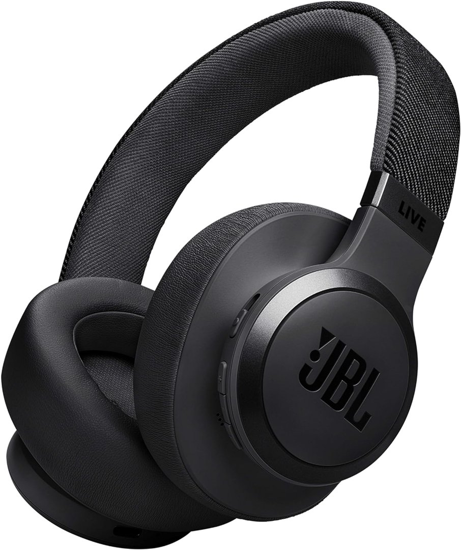 Ausinės JBL Live 770NC, ant ausų, belaidės, ANC, juodos