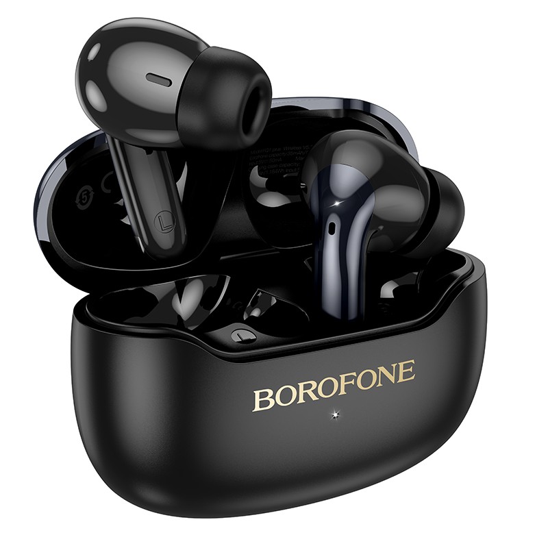 Belaidės ausinės Borofone FQ1 Plus ANC+ENC juodos