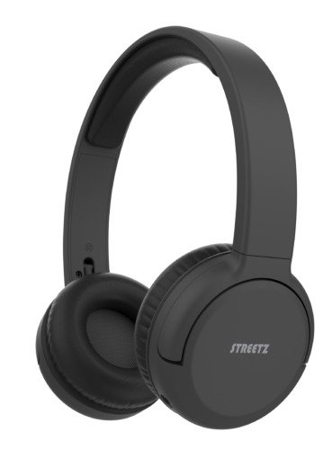 Ausinės STREETZ ant ausų, belaidės, su mikrofonu, sulenkiamos, juodos / BT210-BLK