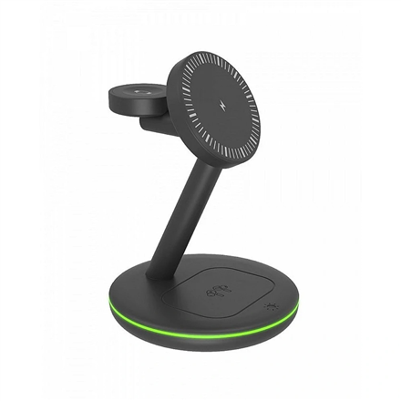 Raidsonic 3 in 1 wireless charging stand, magnetic, for mobile phone, earpods and smartwatch