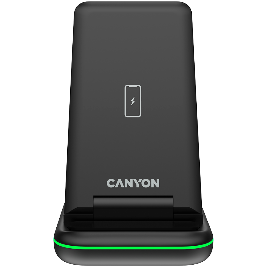 Belaidis pakrovėjas CANYON wireless charger WS-304 15W 3in1 Black