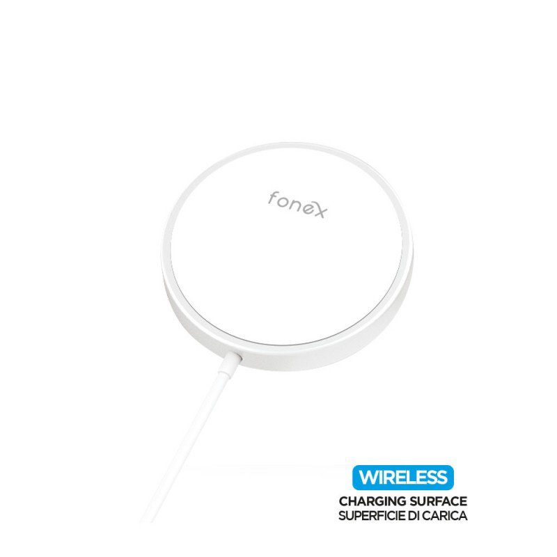 Wireless Charger 15W Type-C 1m By Fonex White
