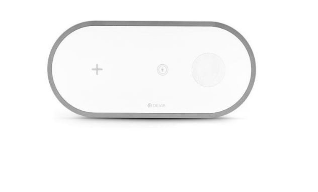 Belaidis pakrovėjas Devia 3In1 Charger for smart phone & Applewatch & Earphone V4 (10W) white