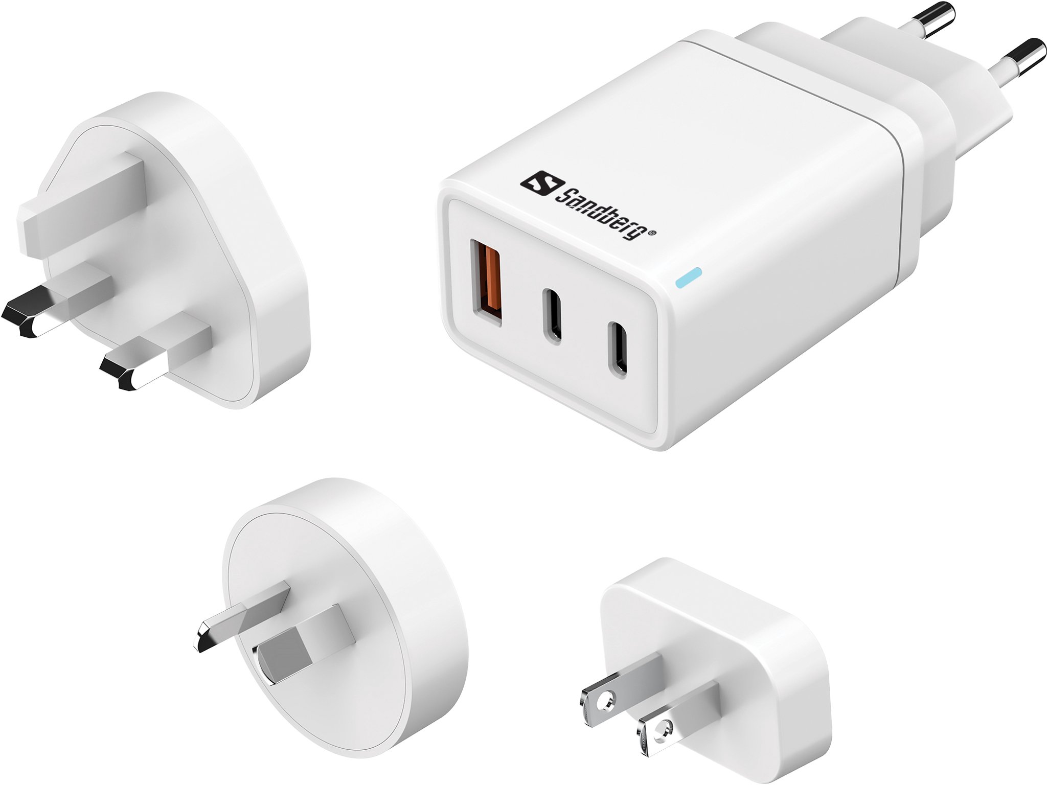 Sandberg 441-59 3in1 TravelCharger EU+UK+US+AUS
