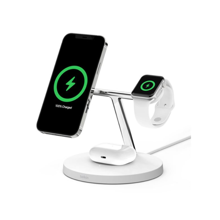 Belaidis įkroviklis BELKIN Pro MagSafe 3in1, baltas
